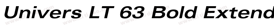 Univers LT 63 Bold Extended Oblique字体转换